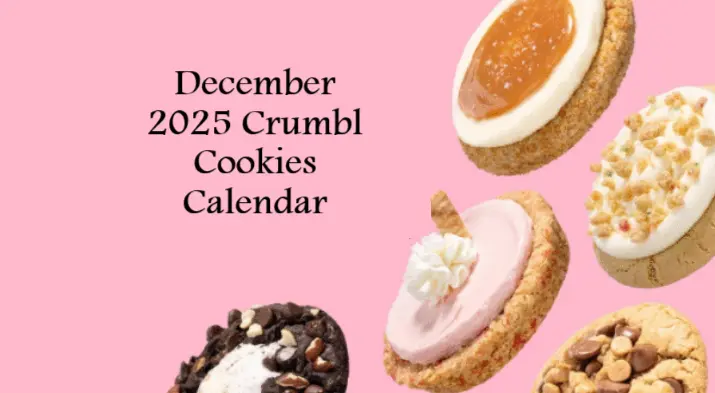 December 2025 Crumbl Cookies Calendar
